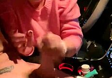 Mase619 gets sloppy car head from wife on wedding day with huge cock