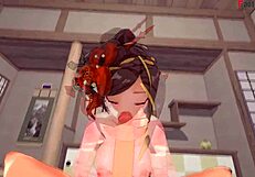 Chiori dives into hard sex in Genshin Impact 3D POV fantasy