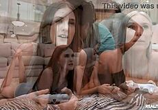 i cuck my lesbian gf in the gamer room, watching her get fucked and cum on tits