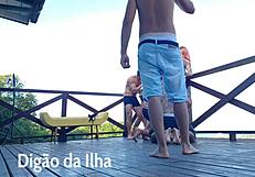 Intense Orgy On Balcony Feels Amazing