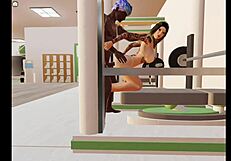 i enjoy the hentai scene of anal sex in the gym with a big ass