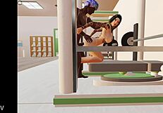 i enjoy the hentai scene of anal sex in the gym with a big ass