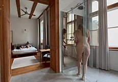 She didn't mind joining them in the shower.