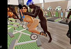 i enjoy the hentai scene of anal sex in the gym with a big ass