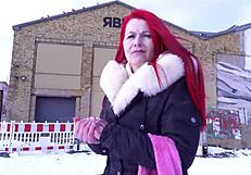 german scout picks up redhead milf mina knight for rough casting fuck in berlin