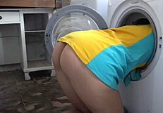i fucked my stepmom stuck in the washer until creampie
