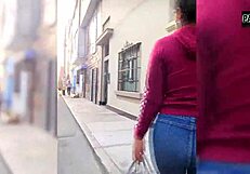 Latina wife with hairy beaver rides lover on sofa, moaning in pleasure and pain during rough creampie sex.