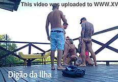 Intense Orgy On Balcony Feels Amazing