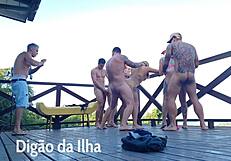 Intense Orgy On Balcony Feels Amazing