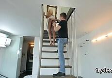 Innocent sweetie shares a gentle kiss