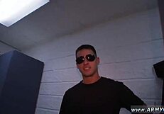 Gay Recruits Get Huge Blowjob and Anal Spanking in Training