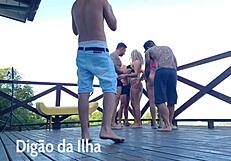 Intense Orgy On Balcony Feels Amazing