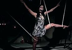 Angelica Heart in sensual bondage in an abandoned factory