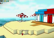 hornycraft parody hentai game ep 45 femdom cum action