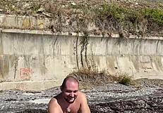 my stepbrother screwed me hard during our walk in the woods