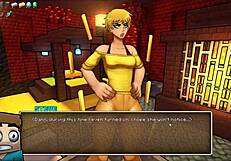 hornycraft parody hentai game ep 45 femdom cum action