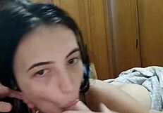 Yummy blowjob after classroom cumshot