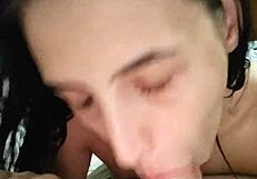Verified amateur gives a great blowjob after school in a classroom