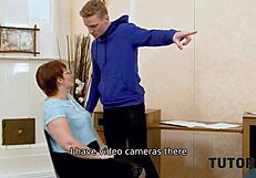 tutor4k algebra lesson turns suggestive with mature tutor and guy