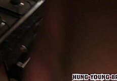 Blindfolded lad shagged by app guys!