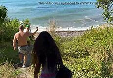 my stepbrother screwed me hard during our walk in the woods