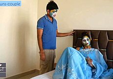 Rekha Malkin and chottu’s intimate moment in the bedroom