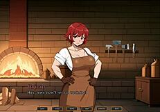 Hot Tomboy Creampies Bride In Forge Game!