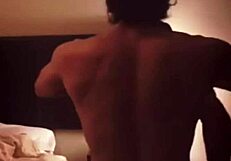 Muscular twink's tight ass worship in bedroom scene
