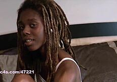 Skinny Ebony Milf Plays With Her Wet Pussy In Bold Action