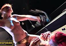 Red hair teen gets ink and gets off with a stage show of the senses