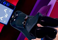 Uncensored anime parody of TV woman enjoying uncensored fun in the love hotel with cumshot.