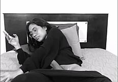 Colombian shemale cums monster load on cam!