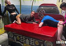 bisexuell femdom foursome fun with lou nesbit and lia louise