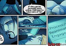 Emotional threesome with robot sex dolls