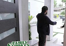 yo, lily glee gets disciplined with a hard dick down!