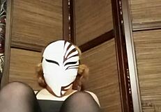 Stocking fetish in homemade POV solo