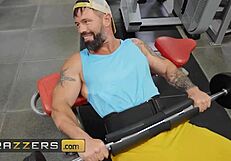 i'm elana, gymfluencer working out when joey keeps staring at me