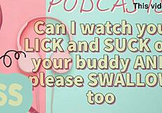 Kinky buddy licks and sucks cock then swallows