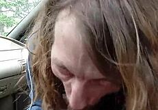 offering my buddy a steamy morning blowjob in car