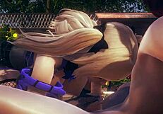 genshin impact hentai pov fischl gets blowjob and cum on face in cosplay