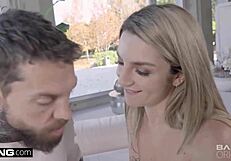 Blonde Kat squirts during doggystyle drilling