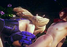 genshin impact hentai pov fischl gets blowjob and cum on face in cosplay