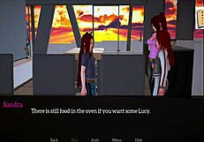 My new family 34: A Hentai game with red-haired amateur and small-boobed girl