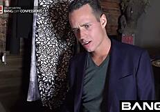 Bang Confessions Aubrey Sinclair Threesome Fucks Hard in Dressing Room