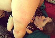 granny carmen's orgasm from close-up muff diving