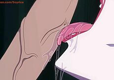 mei mei suggests a good blowjob to the well-endowed guy in public.