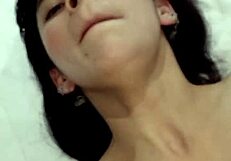 I enter the room and force the peruvian latina babe to suck and fuck hard