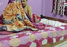 horny couple indulges in hardcore morning sex with wild passion.