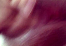 Horny teen stretches wet pussy in public