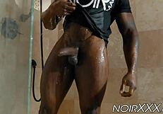 Damn! Muscular Black Gay Max Konnor Strokes Huge Dick Solo!